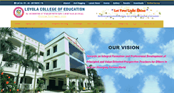 Desktop Screenshot of loyolacollegeofeducation.in